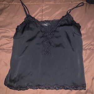 Black silk feeling cami